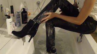 Black Ankle Boots Wetlook