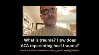 What is trauma? How does ACA reparenting heal trauma? - Louis B, February 2021 -English and Romanian