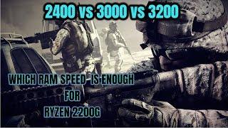 2400 vs 3000 vs 3200 MHz RAM speed test | Ryzen 3 2200g