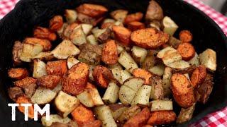 How to make Baked Potatoes and Carrots ~ Easy Cooking