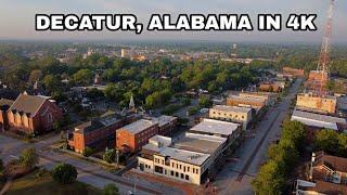 DECATUR, ALABAMA FROM ABOVE! 4K DRONE FOOTAGE OF THE TENNESSEE RIVER AND RIVERFRONT!