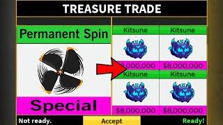 What Players Trade For Permanent Spin Fruit || Huge Win Trade || Blox Fruit