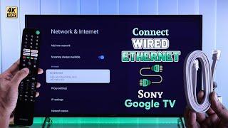 Sony Google TV: How To Connect Wired Internet Connection! [LAN Cable]