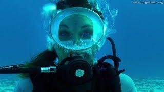 A woman determined to dive with sharks