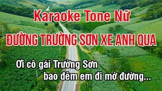 Đường Trường Sơn Xe Anh Qua Karaoke  Nhạc Sống Hay Tone Nữ (Đô Thứ) ► Karaoke Lê Thiết