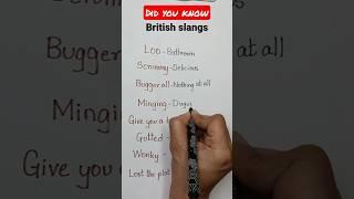 British slang | British slang words and meaning #shorts  #learnenglish #english #slang