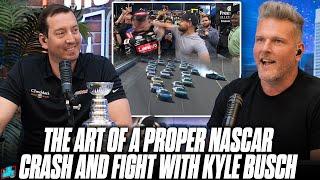 Kyle Busch Breaks Down The Anatomy Of A Proper NASCAR Wreck & Fight | Pat McAfee Show