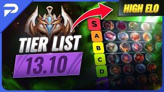 NEW PATCH 13.10 HIGH ELO TIER LIST - League of Legends Season 13