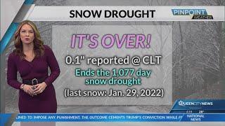 Snow drought is over in Charlotte!