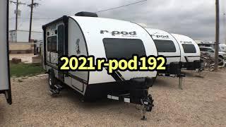 2021 Forest River r-pod 192 Rear Bathroom Travel Trailer