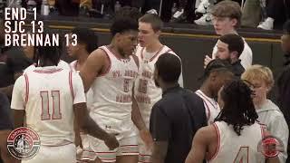 St. John's vs #1 Ranked Team in the Country! SJC vs Brennan (TX) HIGHLIGHTS - National Hoopfest 2024