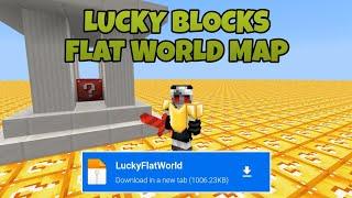 LUCKY BLOCK FLAT WORLD MAP | MCPE 1.20+