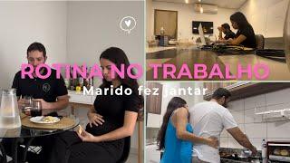 VLOG: UM DIA DE TRABALHO, marido fez o jantar. 