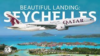 Beautiful landing in Seychelles (4K)