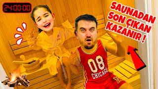 ELİF SİNEM SAUNADAN SON ÇIKAN KAZANIR !! HER YER BUHAR VE ÇOK SICAK !! KİM KAZANDI ?!