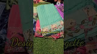 pure geogette sarees with digital prints only at 499 rs like,Share, subscribe