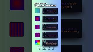 Types of Gradients #css #coding #gradient #gradienteffect #Website