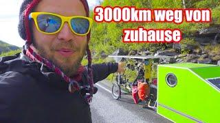 Schaffen wir den Nordkap Tunnel? 5500km Fahrradwohnwagen Tour - Rene Kreher