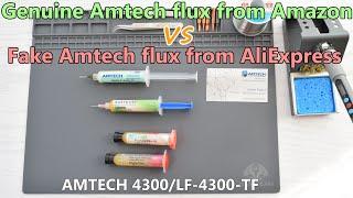 Genuine Amtech Flux from Amazon vs Fake Amtech Flux from AliExpress. Flux testing.