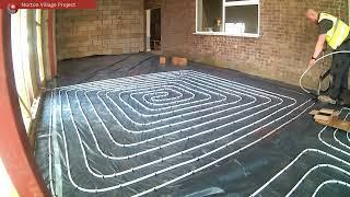 Wet Underfloor Heating Installation - Norton Village Hall Project
