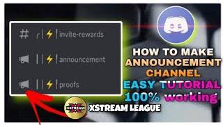 How to make announcement channel || Xstream league || #discord #tutorial