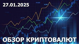 27.01.2025 - Началась коррекция? Технический анализ криптовалют #bitcoin #ethereum #btc #я #крипто