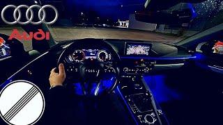 Audi A4 B9 2.0TDI Quattro(190HP)-Night Drive on German Autobahn POV|Ambient Lighting