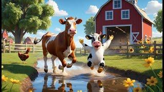 Moo Moo Brown Cow | Fun Animal Song for Kids | Sing-Along Nursery Rhyme