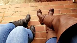 Diana & Jane Boots & Leather Jackets OOTD | BootsNLeather Fashion POV