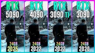 RTX 5090 vs RTX 4090 vs RTX 3090 TI vs RTx 3090 - Tested in 25 Games