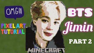 BTS Minecraft Pixel Art Tutorial : BTS Jimin 2.0 | Step by Step | Slower version | PART 2