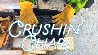 Biochar - Simple method for crushing charcoal