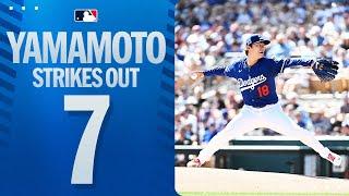 SEVEN STRIKEOUTS for Yoshinobu Yamamoto | 山本由伸ハイライト