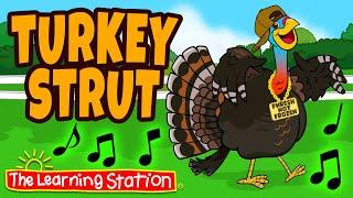 Turkey Strut Animated  Turkey Song  Thanksgiving Song For Kids  Songs by The Learning Station