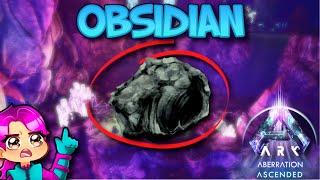 WHERE TO FIND OBSIDIAN -  ABERRATION - Ark Survival Ascended