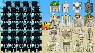 Warden Army vs Golem Family | Sculk Family and All Golems - Fight Minecraft Battle