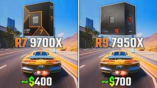 RYZEN 7 9700X vs RYZEN 9 7950X | Test in 6 Games