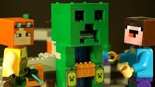 ШАХТА КРИПЕРА - LEGO Minecraft Костя и НУБик