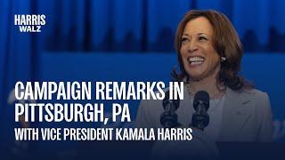 Vice President Kamala Harris on the Economy - Live from Pittsburgh, Pennsylvania