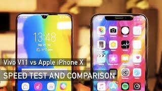 Vivo V11 vs iPhone X SPEED TEST | Zeibiz