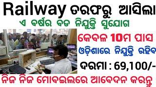 Odisha Railway Recruitment 2025 ! Apply Online For 32,438 Posts ! 10th Pass Govt Jobs