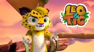 Leo and Tig  A Meeting with Tasmanian devil - Episode 35  Funny Family Animated Cartoon for Kids