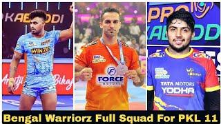 Bengal Warriorz Full Squad For PKL 11