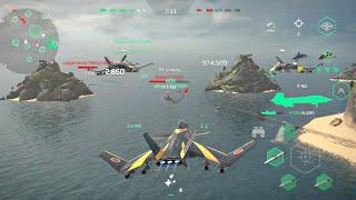 Modern Warships: F-90 Strike Fighter in Action!!!  Alpha Test gameplay.