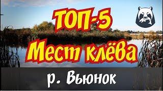 РУССКАЯ РЫБАЛКА 4! ТОП5 МЕСТ КЛЁВА Р, ВЬЮНОК!