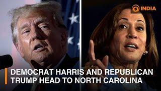 Democrat Kamala Harris and Republican Donald Trump head to North Carolina | DD India Live