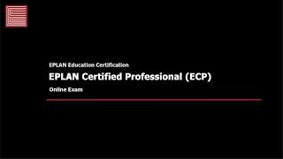 EPLAN Certified Professional (ECP) in English