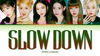 STAYC 스테이씨 " SLOW DOWN " Lyrics (ColorCoded/ENG/HAN/ROM/가사)