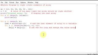 Python Program to right rotate elements of array