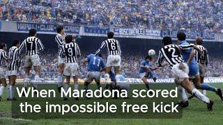 When Maradona scored the impossible Free kick